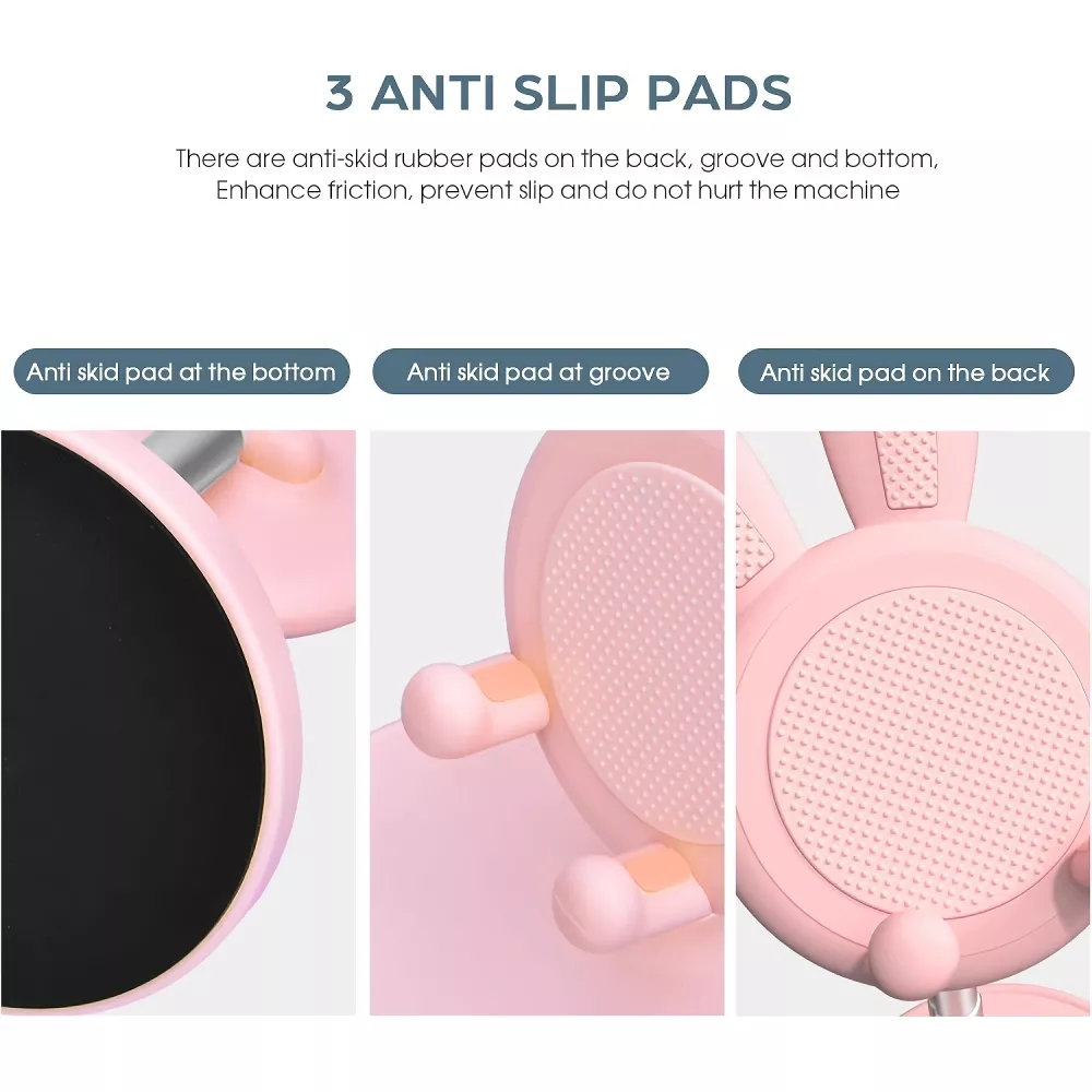 Cartoon Bunny Desktop Mobile Phone Holder Stand 3 anti slip pads
