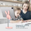 Cartoon Bunny Desktop Mobile Phone Holder Stand ergonomic viewing angle design