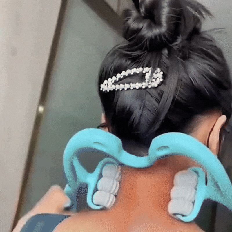 neck massager roller demonstration